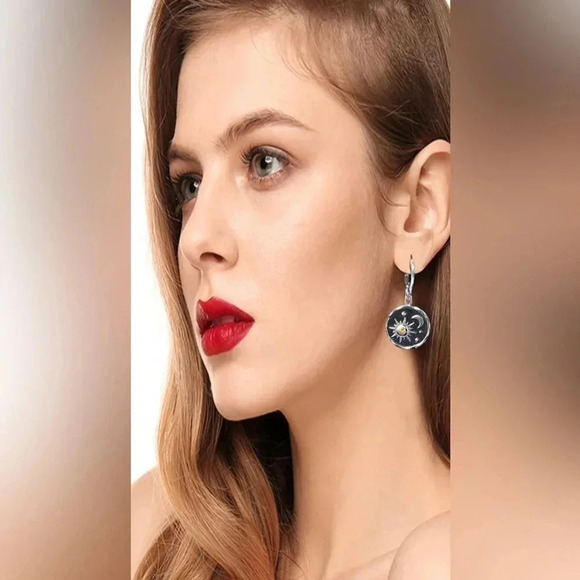 2 LEFT! Sun & Moon Bohemian Pendant Earrings - Picture 2 of 2